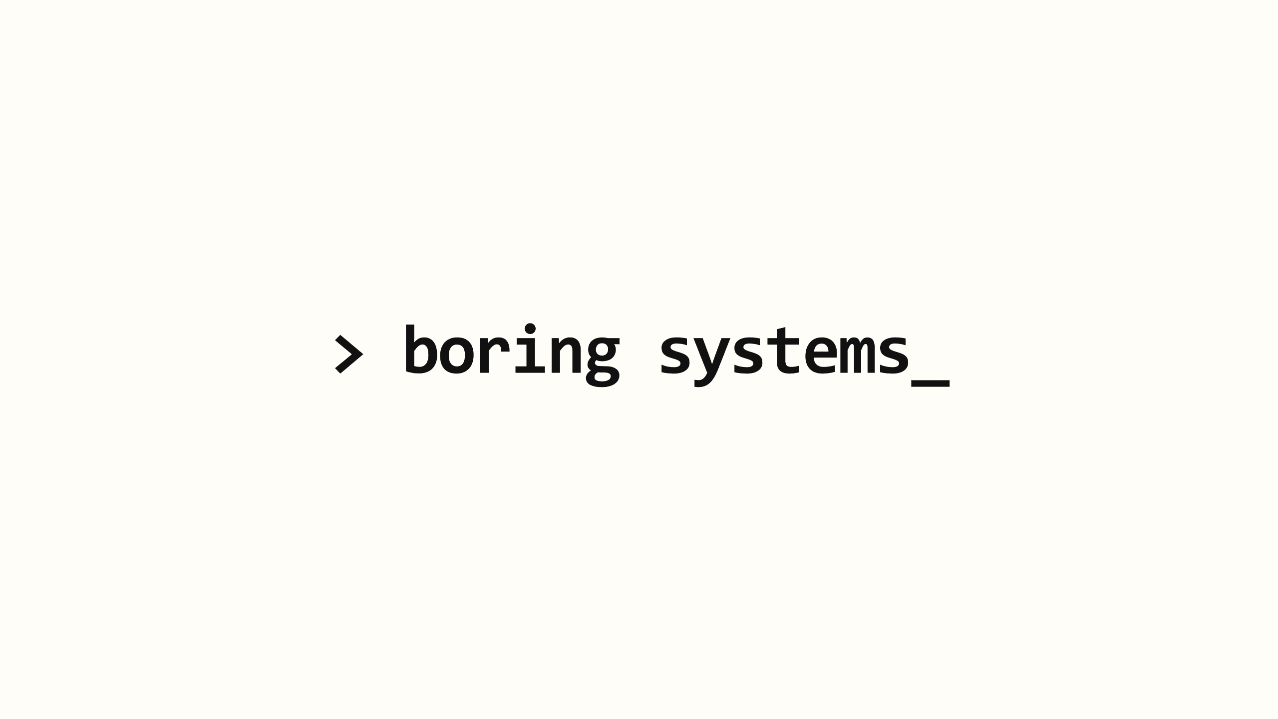 Boring Systems brand banner